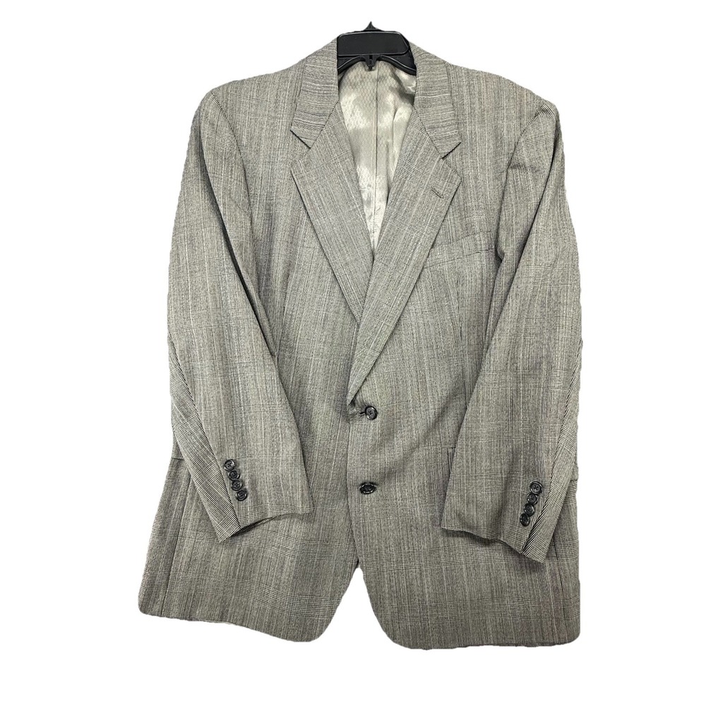 Hart Schaffner & Marx Ariel Winsted mens 44R Gray Plaid Wool Suit Pants 38x30‎